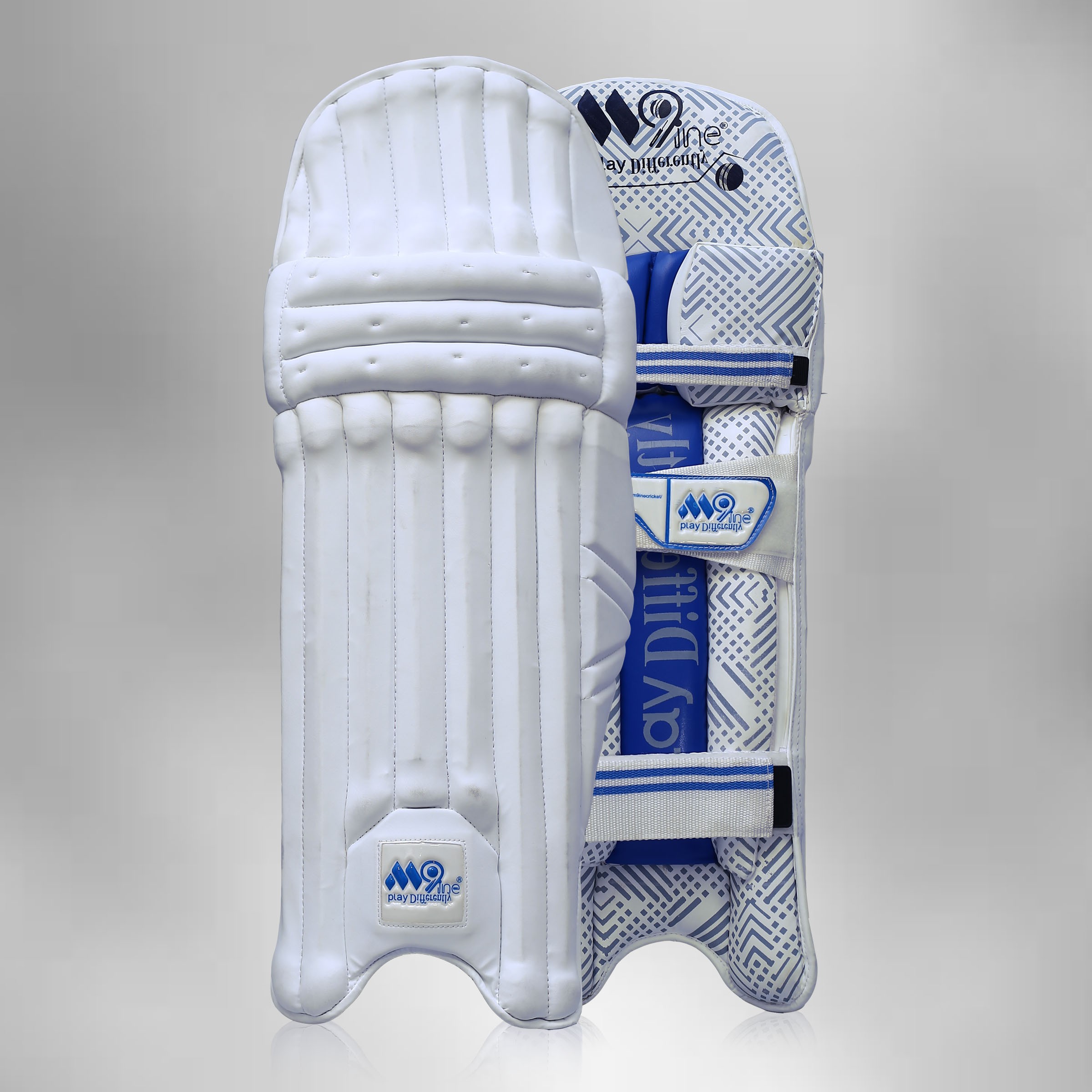 M9ine-Cricket-Pad-White