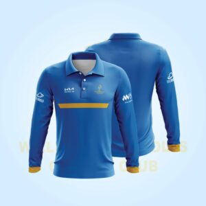 Long Sleeve Playing Polo Blue